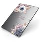 Personalised Autumn Floral Apple iPad Case on Grey iPad Side View