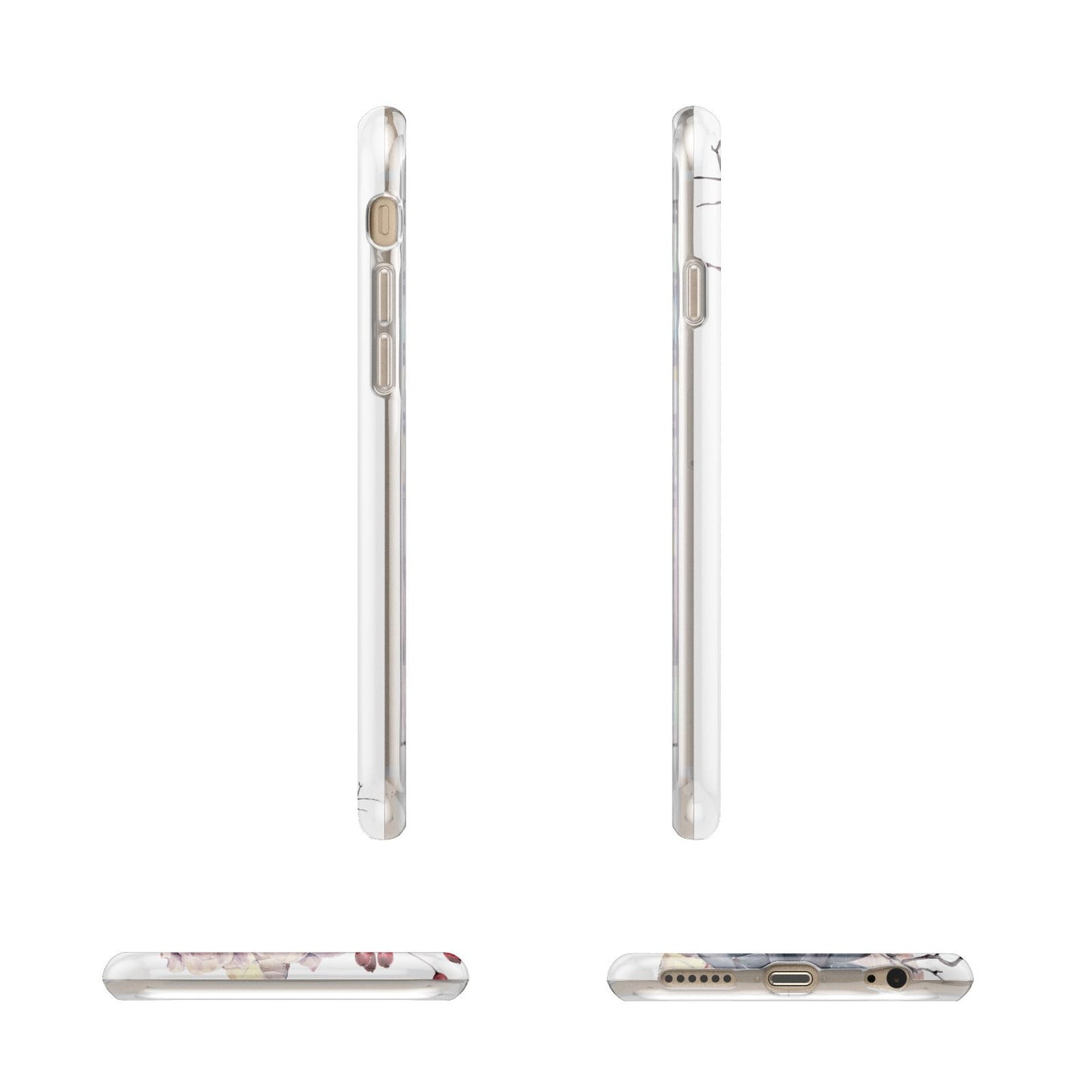 Personalised Autumn Floral Apple iPhone 6 3D Wrap Tough Case Alternative Image Angles