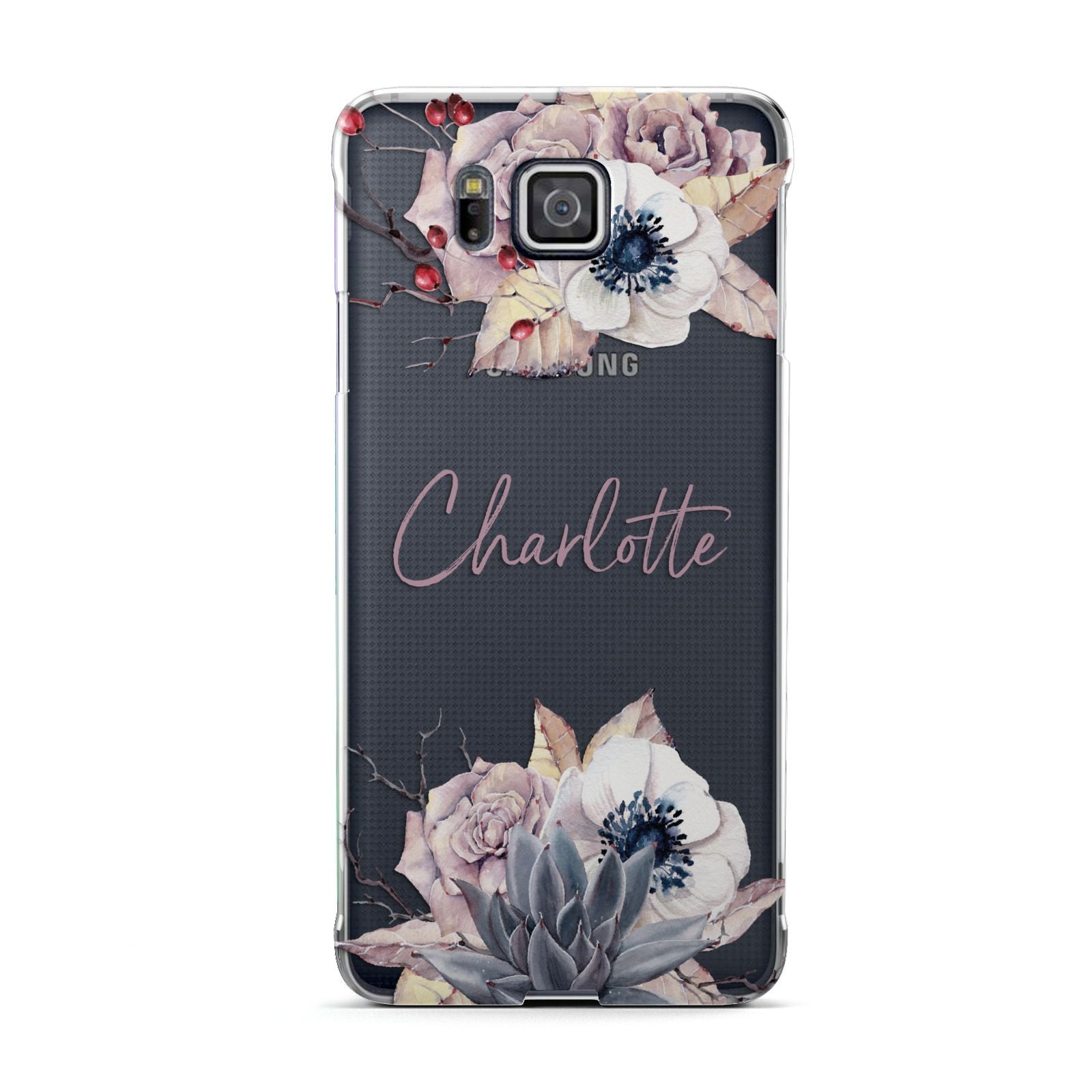 Personalised Autumn Floral Samsung Galaxy Alpha Case