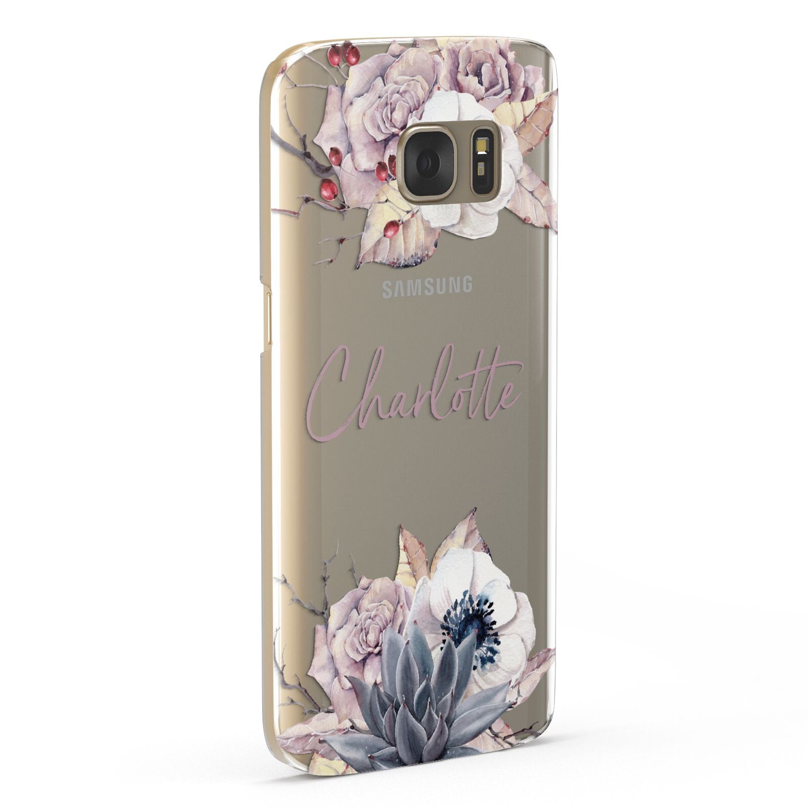Personalised Autumn Floral Samsung Galaxy Case Fourty Five Degrees