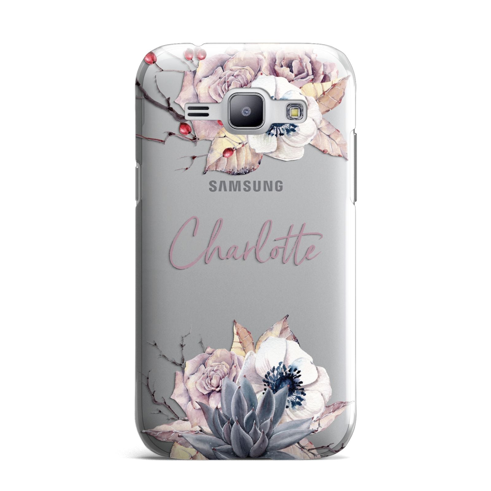 Personalised Autumn Floral Samsung Galaxy J1 2015 Case