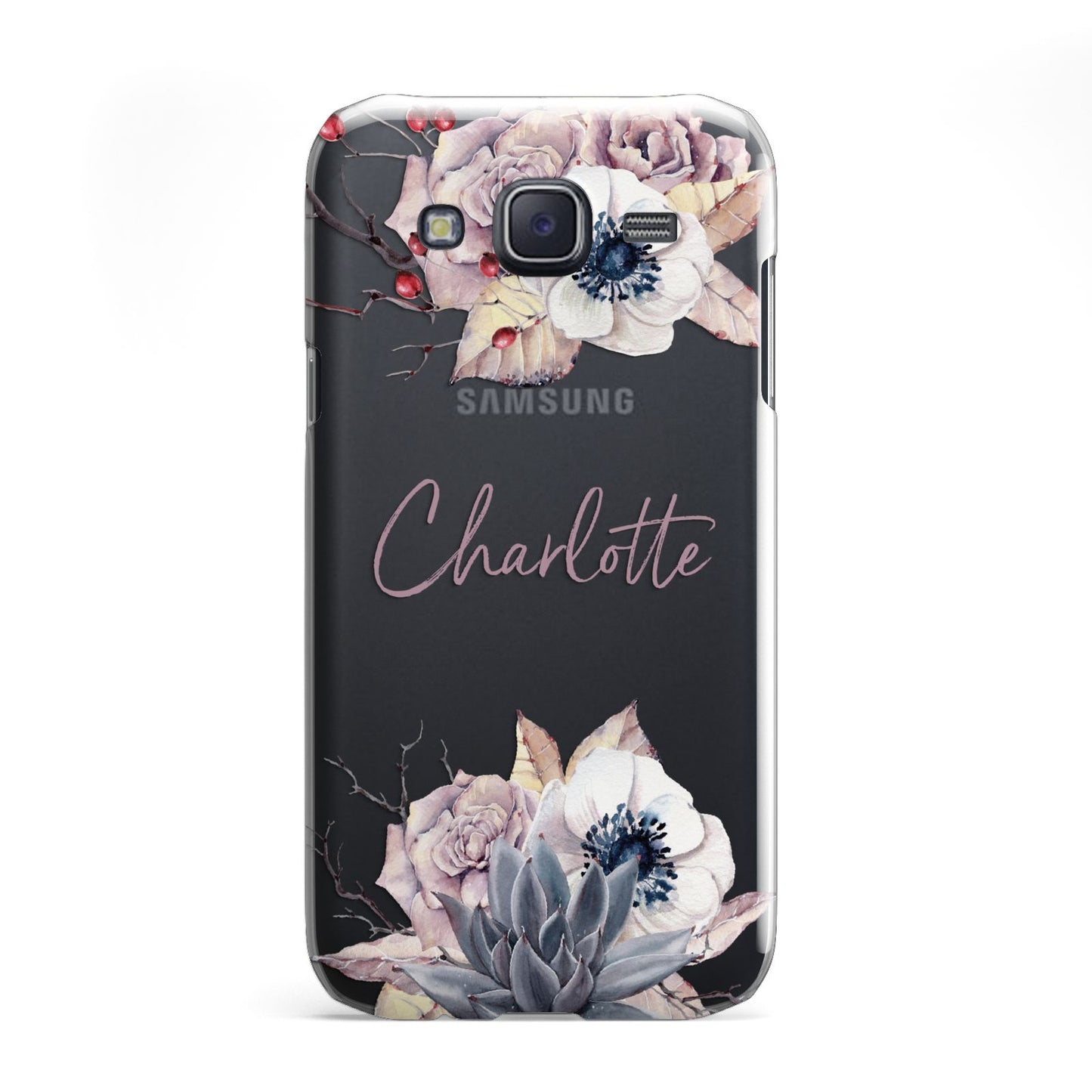 Personalised Autumn Floral Samsung Galaxy J5 Case