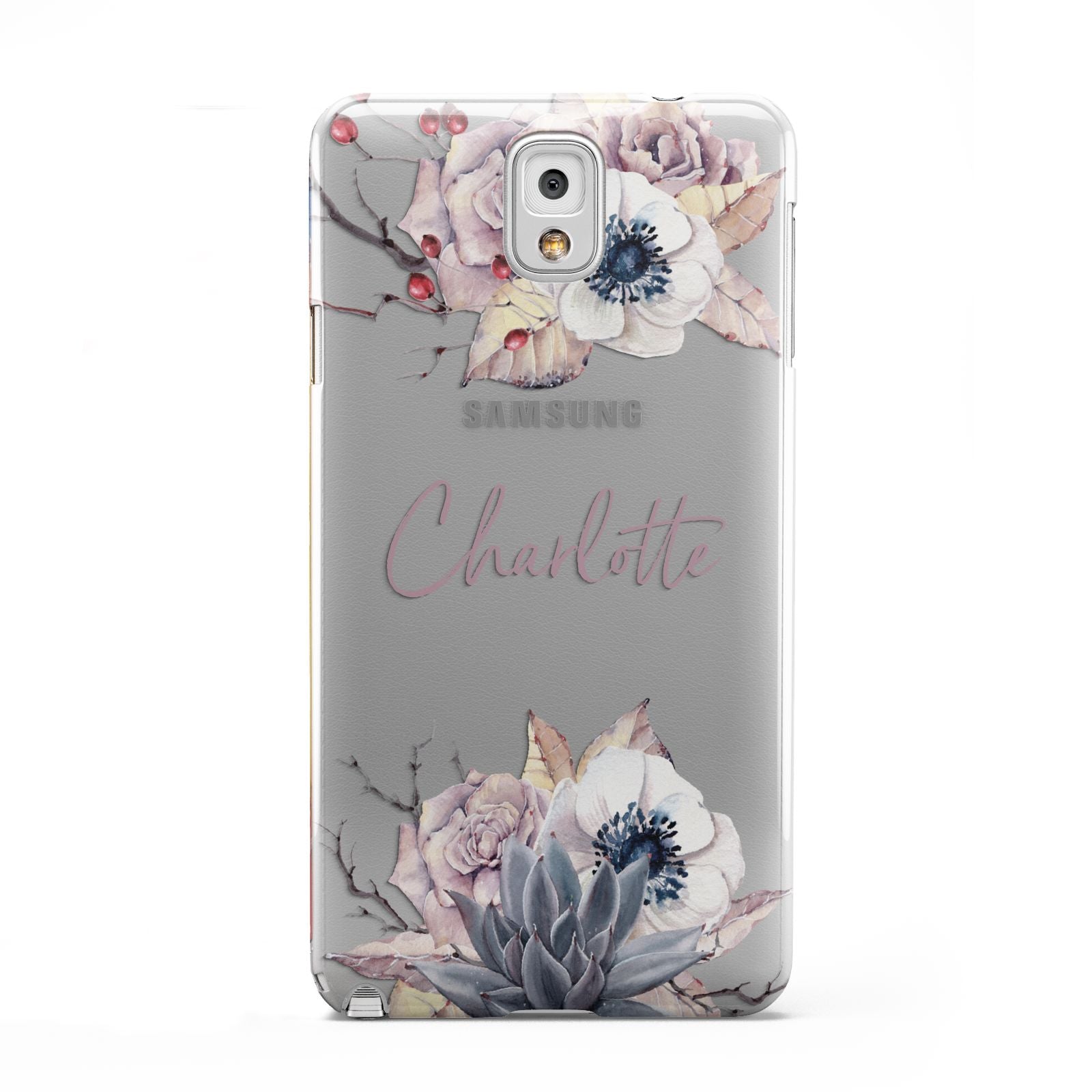 Personalised Autumn Floral Samsung Galaxy Note 3 Case