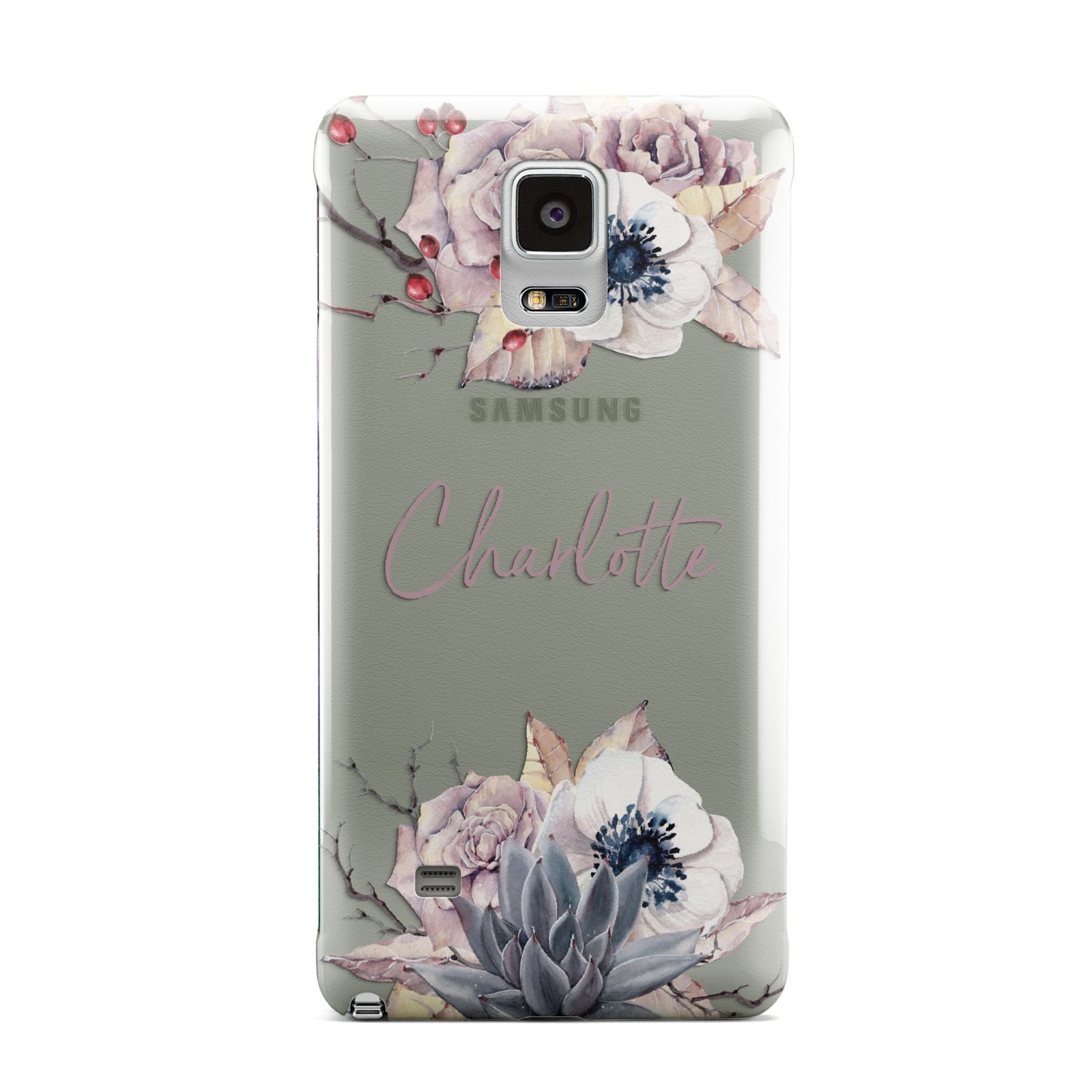 Personalised Autumn Floral Samsung Galaxy Note 4 Case