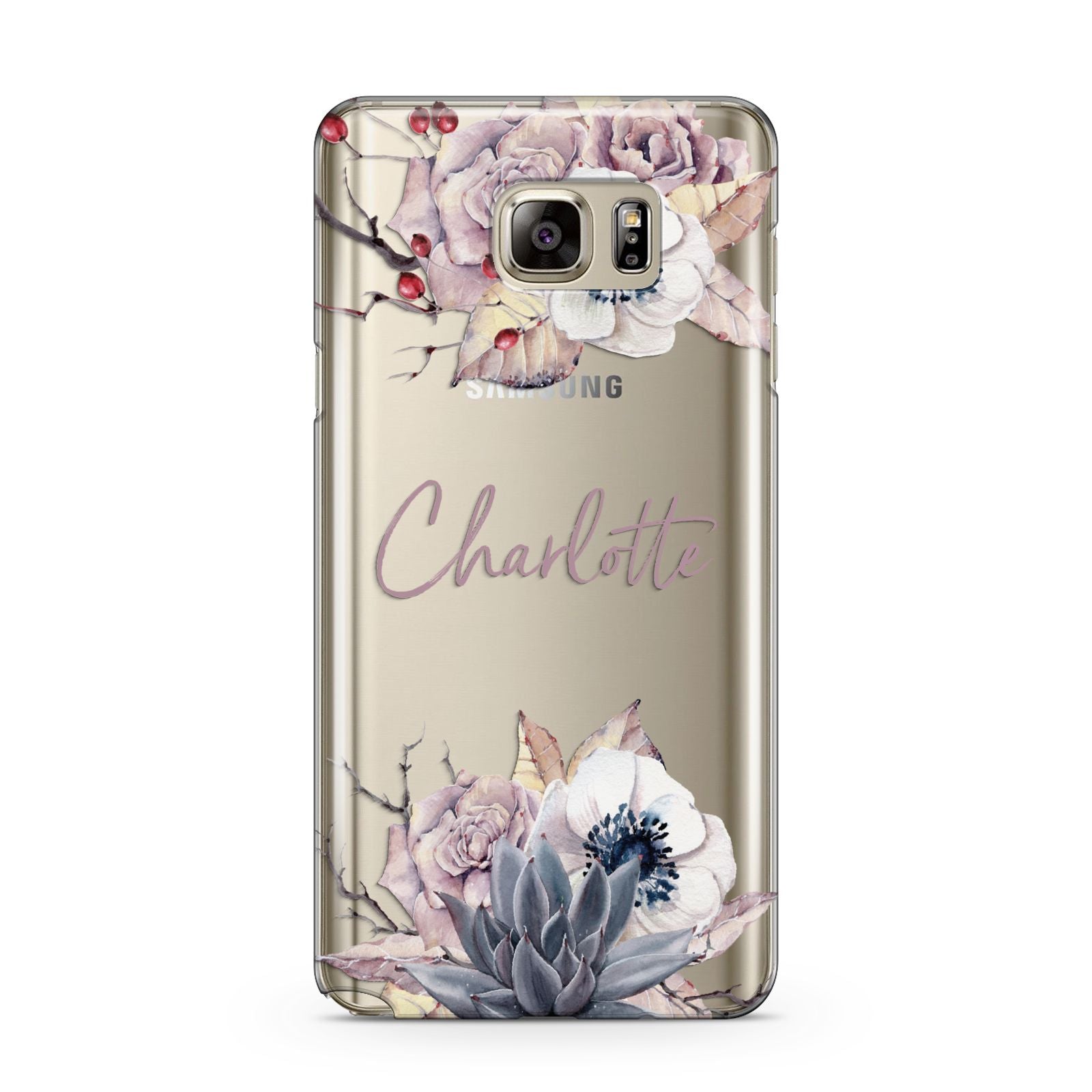 Personalised Autumn Floral Samsung Galaxy Note 5 Case