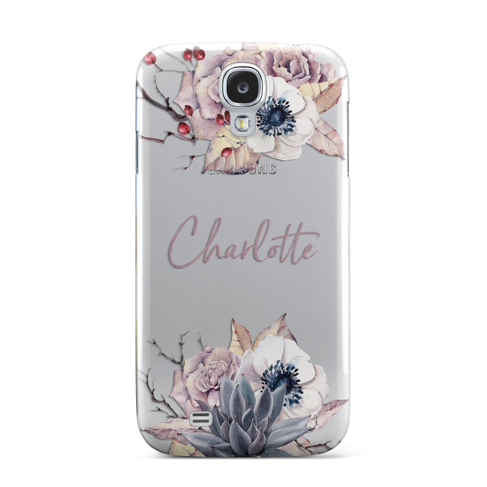 Personalised Autumn Floral Samsung Galaxy S4 Case