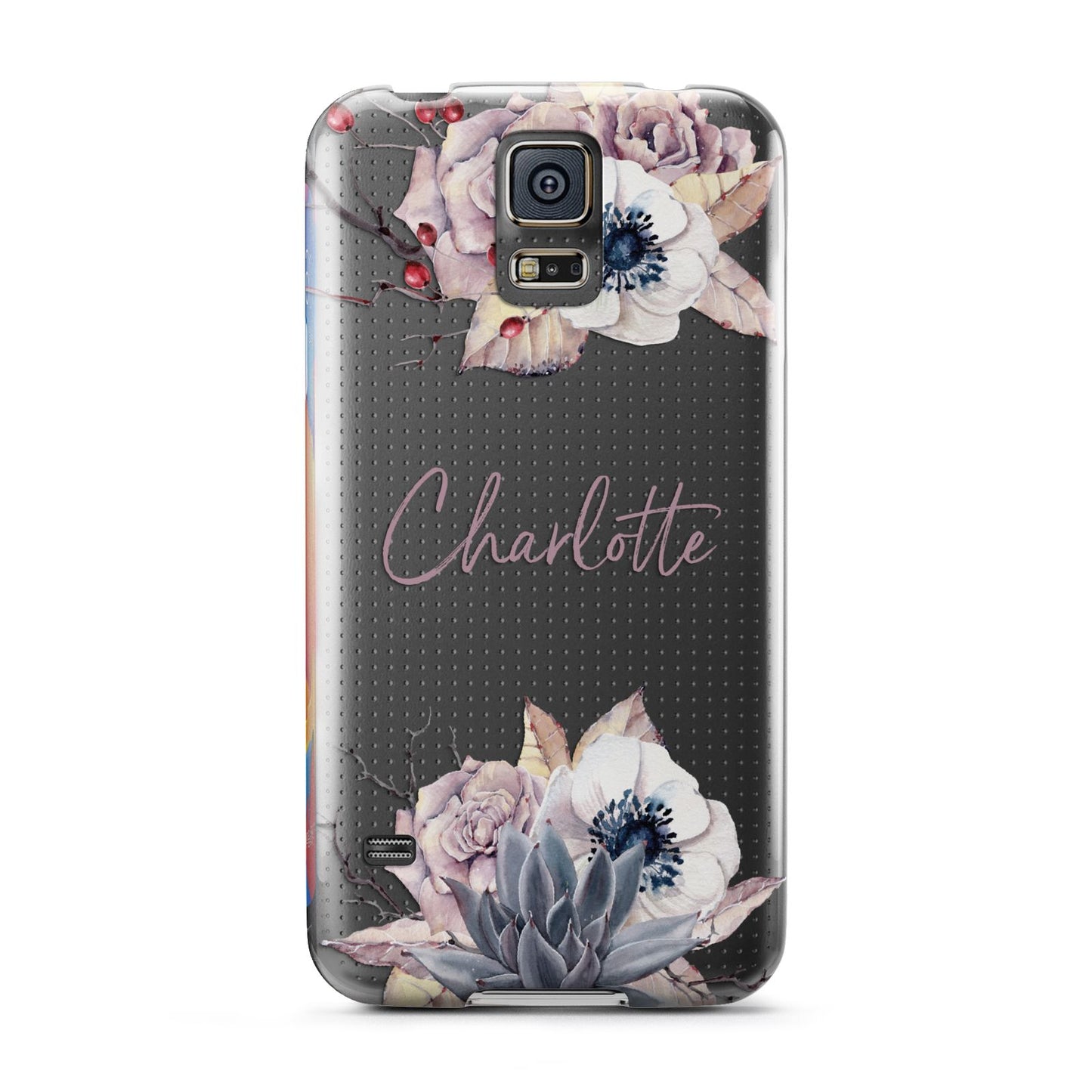 Personalised Autumn Floral Samsung Galaxy S5 Case