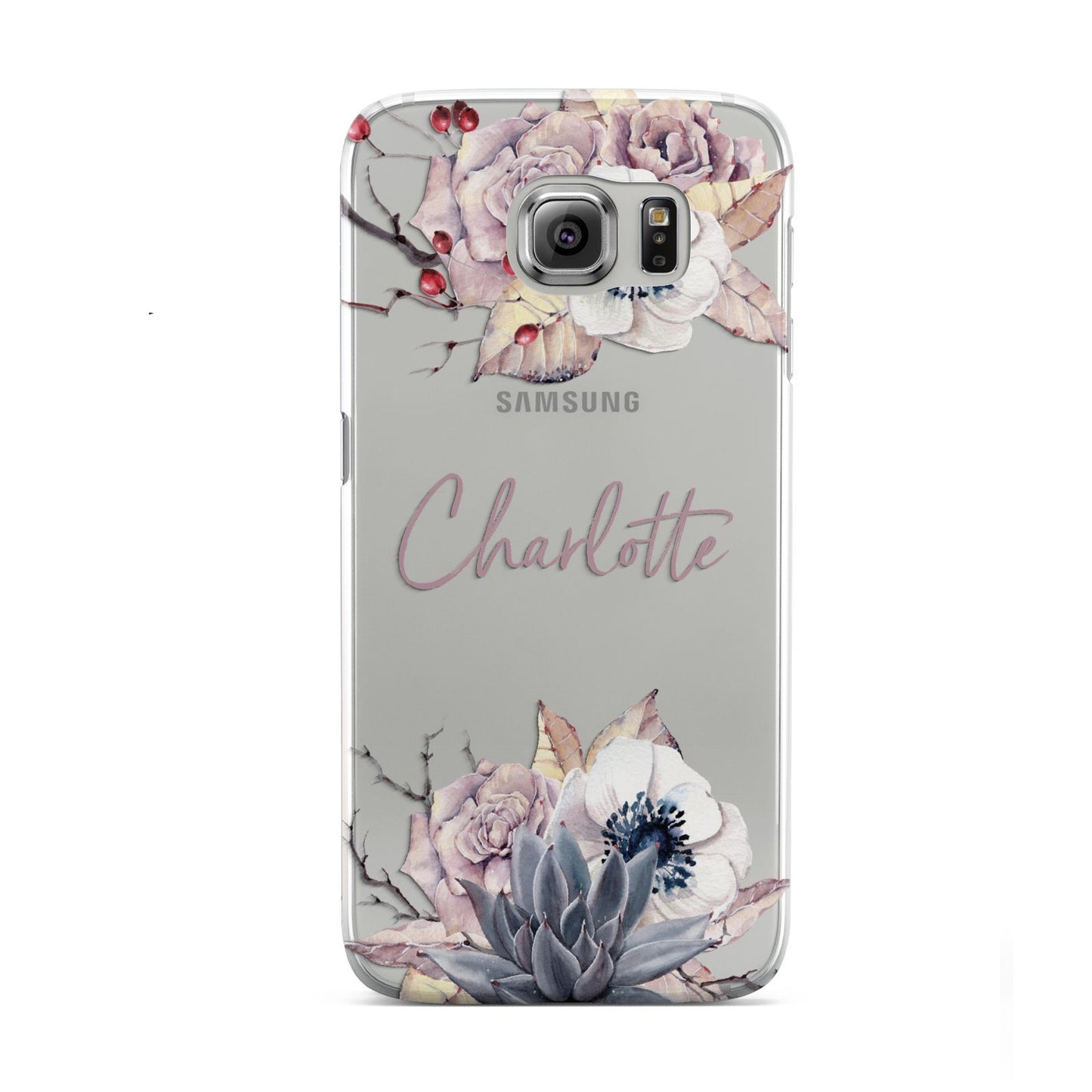 Personalised Autumn Floral Samsung Galaxy S6 Case