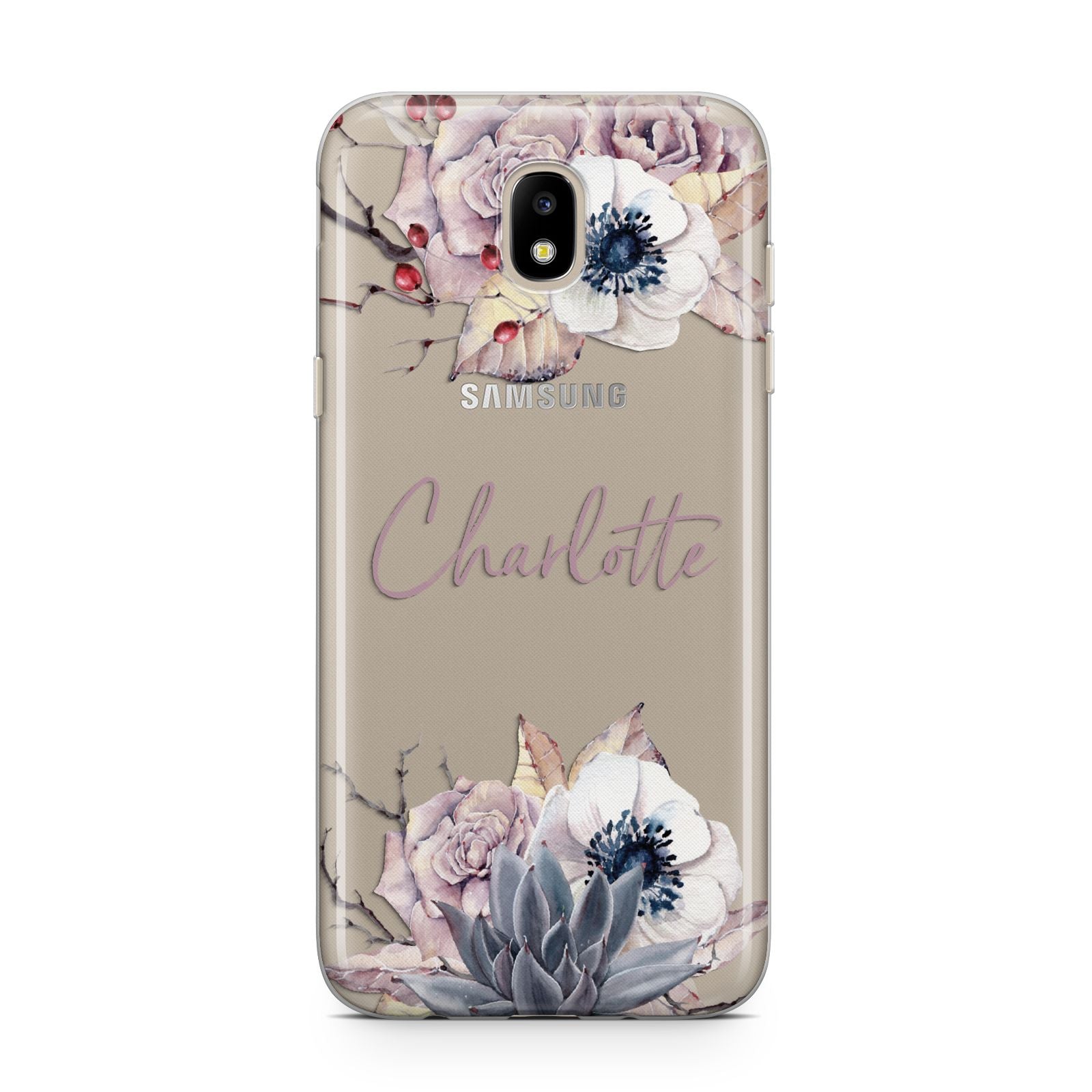 Personalised Autumn Floral Samsung J5 2017 Case