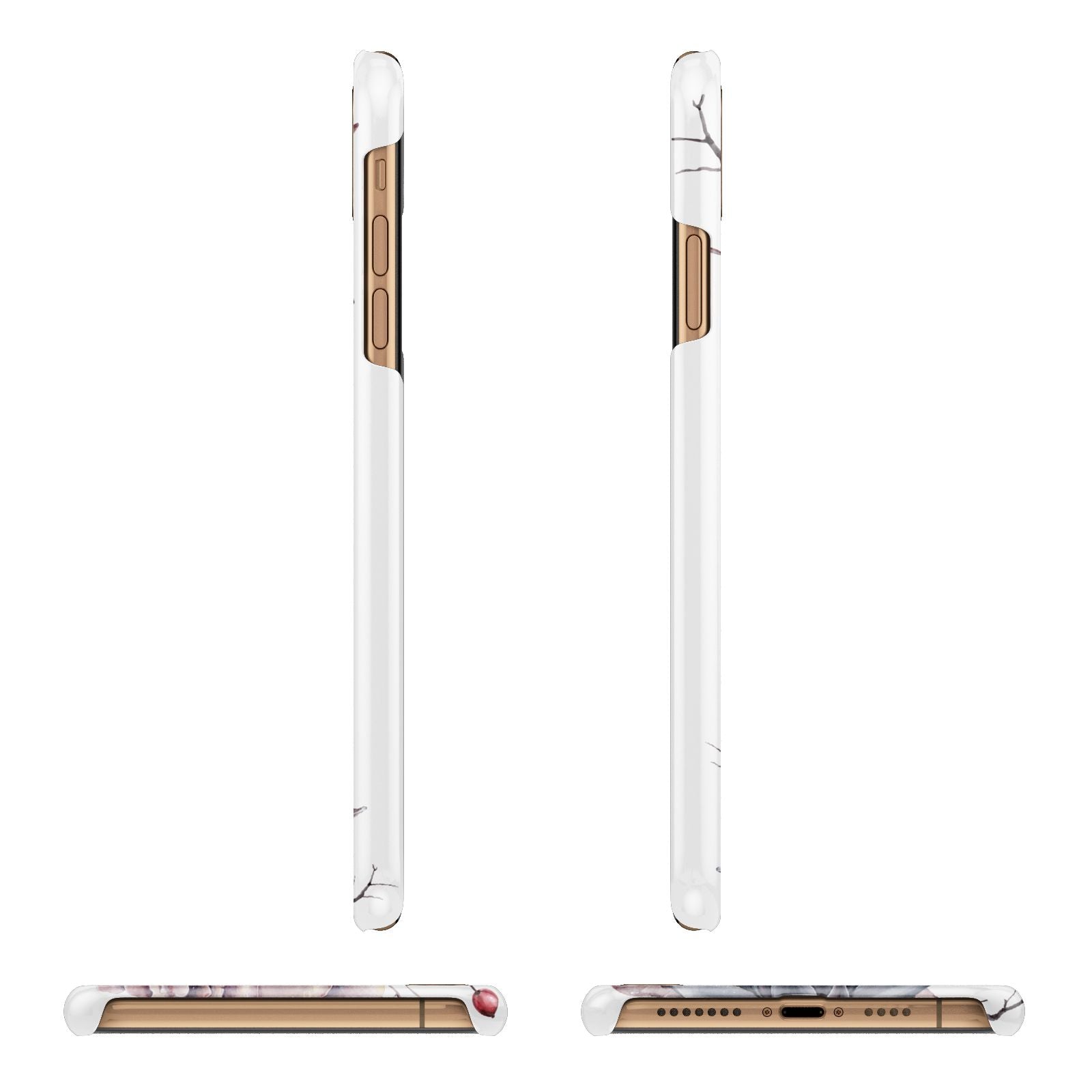 Personalised Autumn Floral iPhone 11 Pro Max 3D Snap Case Angle Images