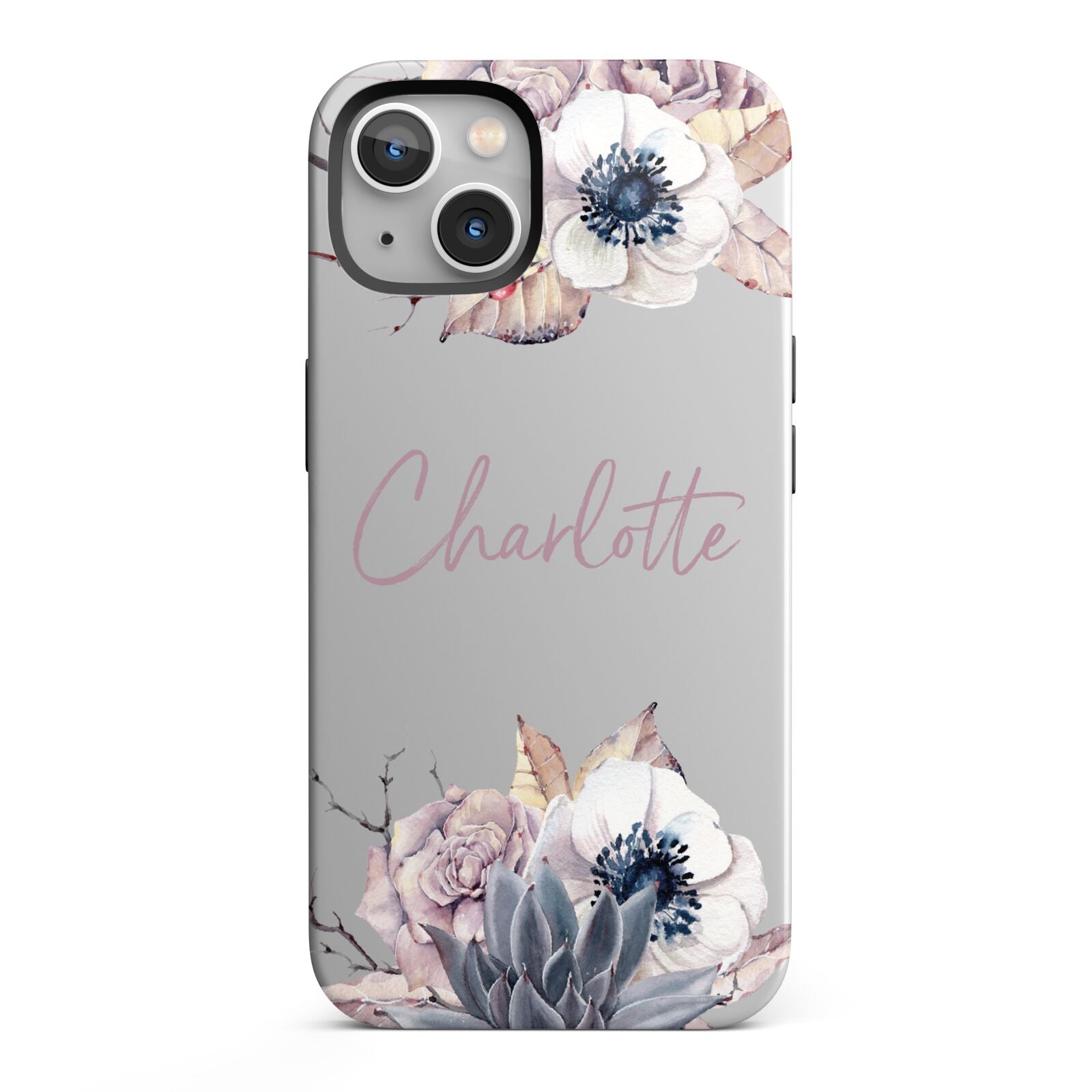 Personalised Autumn Floral iPhone 13 Full Wrap 3D Tough Case