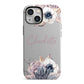 Personalised Autumn Floral iPhone 13 Mini Full Wrap 3D Tough Case