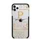 Personalised Aztec Gold Apple iPhone 11 Pro Max in Silver with Black Impact Case