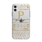 Personalised Aztec Gold Apple iPhone 11 in White with Bumper Case
