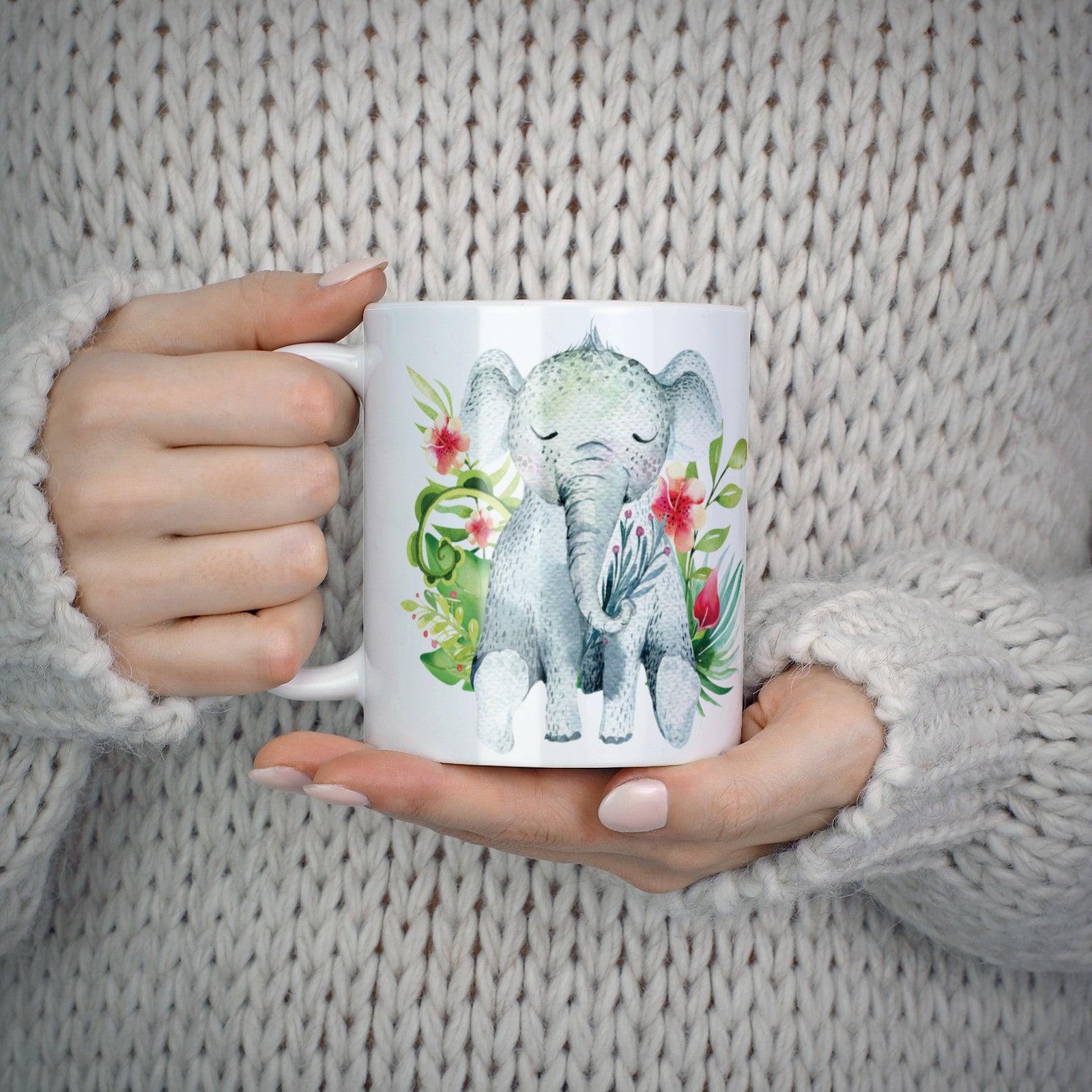 Personalised Baby Elephant 10oz Mug Alternative Image 5