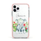 Personalised Baby Elephant Apple iPhone 11 Pro in Silver with Pink Impact Case