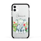 Personalised Baby Elephant Apple iPhone 11 in White with Black Impact Case
