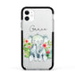 Personalised Baby Elephant Apple iPhone 11 in White with Black Impact Case