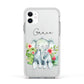 Personalised Baby Elephant Apple iPhone 11 in White with White Impact Case