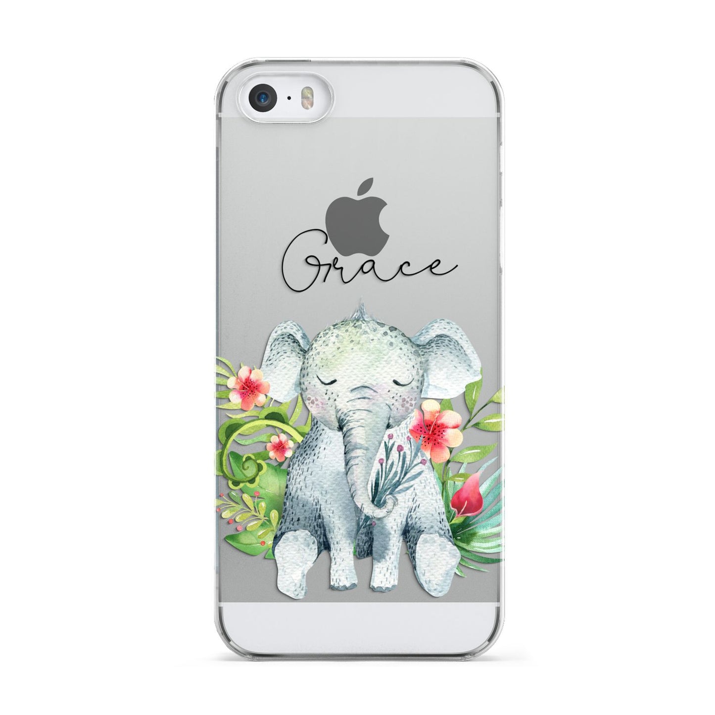 Personalised Baby Elephant Apple iPhone 5 Case