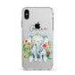 Personalised Baby Elephant Apple iPhone Xs Max Impact Case White Edge on Silver Phone