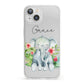 Personalised Baby Elephant iPhone 13 Clear Bumper Case
