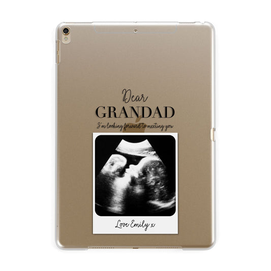 Personalised Baby Scan Photo Upload Apple iPad Gold Case