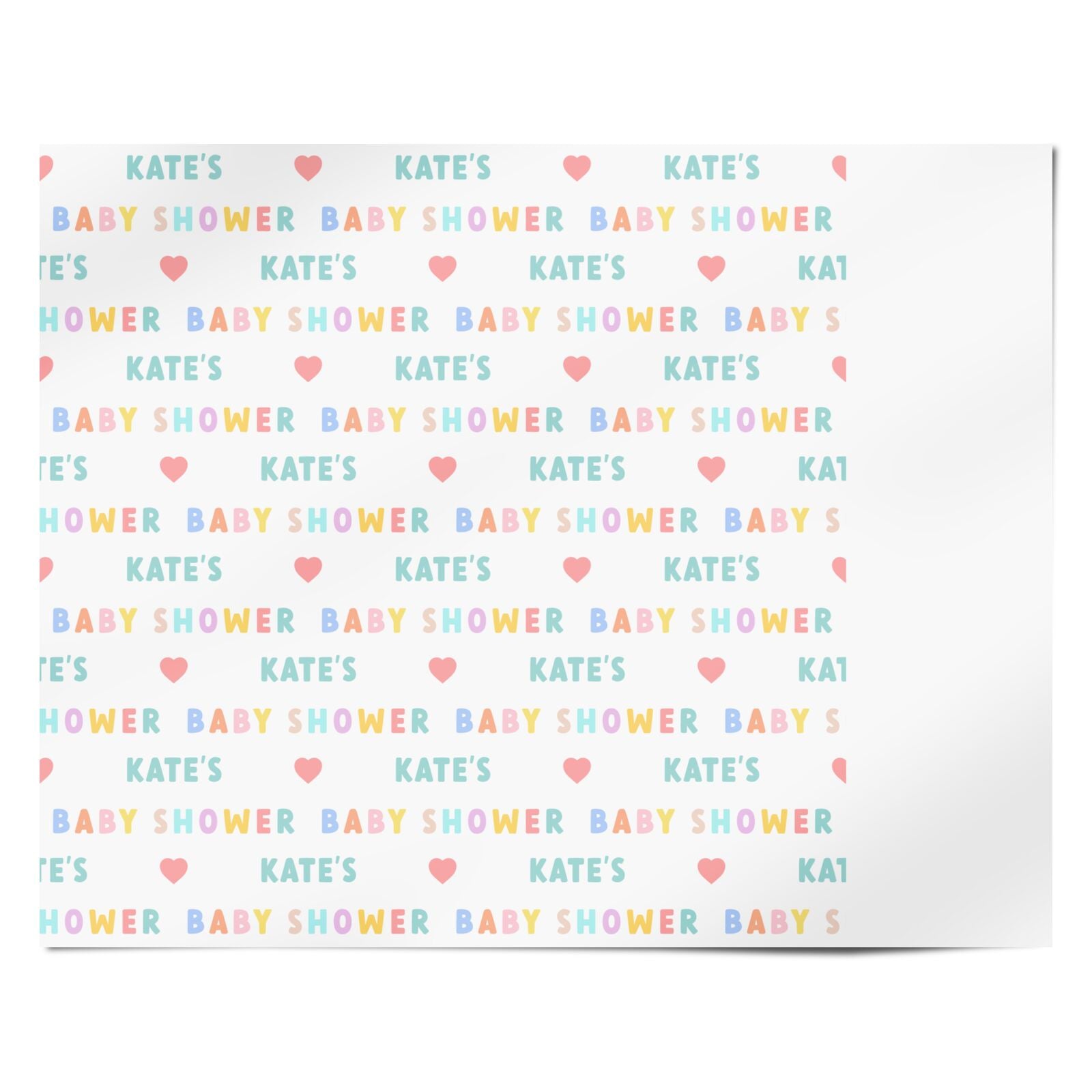 Personalised Baby Shower Personalised Wrapping Paper Alternative