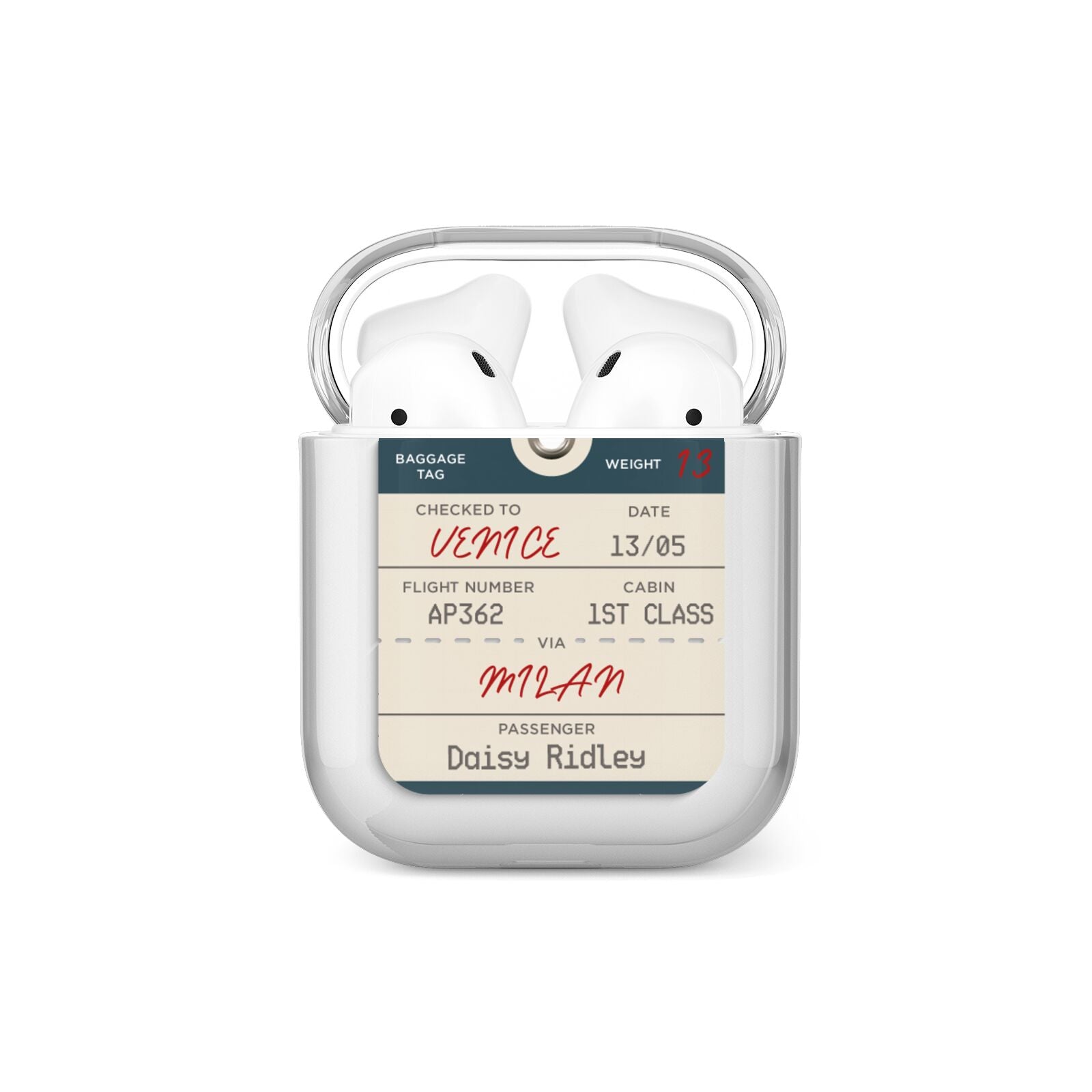 Personalised Baggage Tag AirPods Case