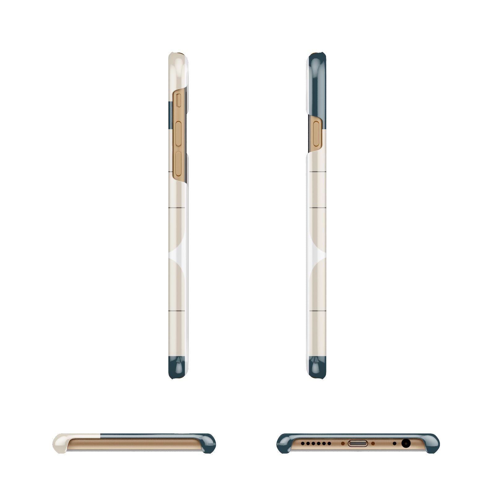 Personalised Baggage Tag Apple iPhone 6 3D Wrap Snap Case Angled Images