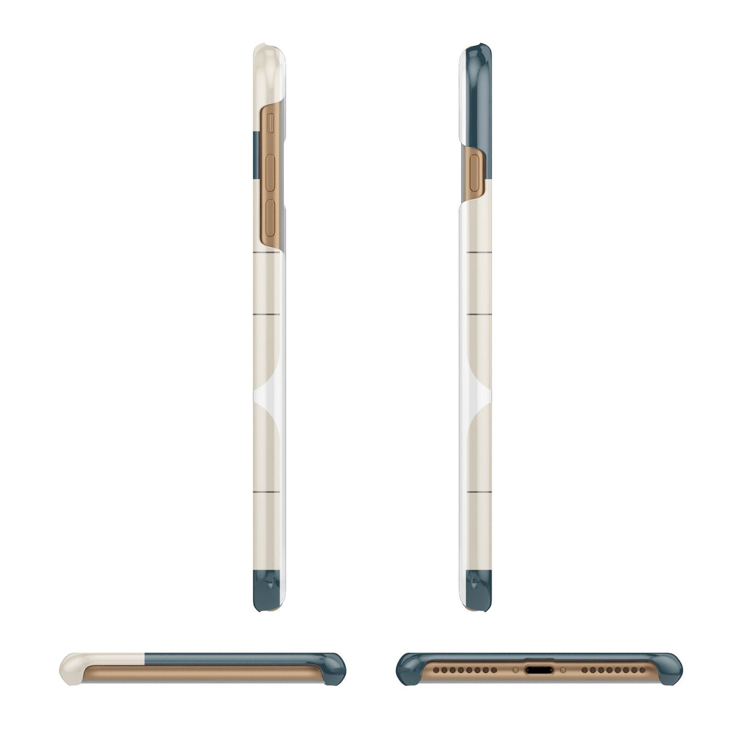 Personalised Baggage Tag Apple iPhone 7 Plus 3D Wrap Snap Case Angled Images