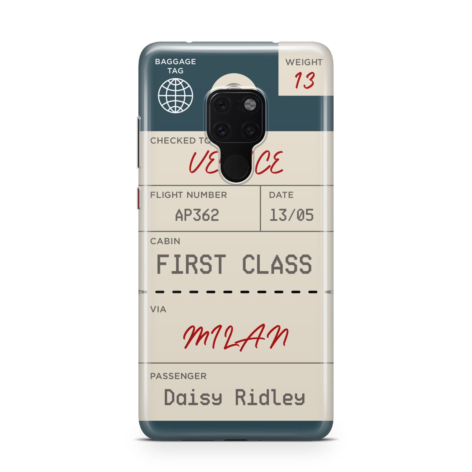 Personalised Baggage Tag Huawei Mate 20 Phone Case