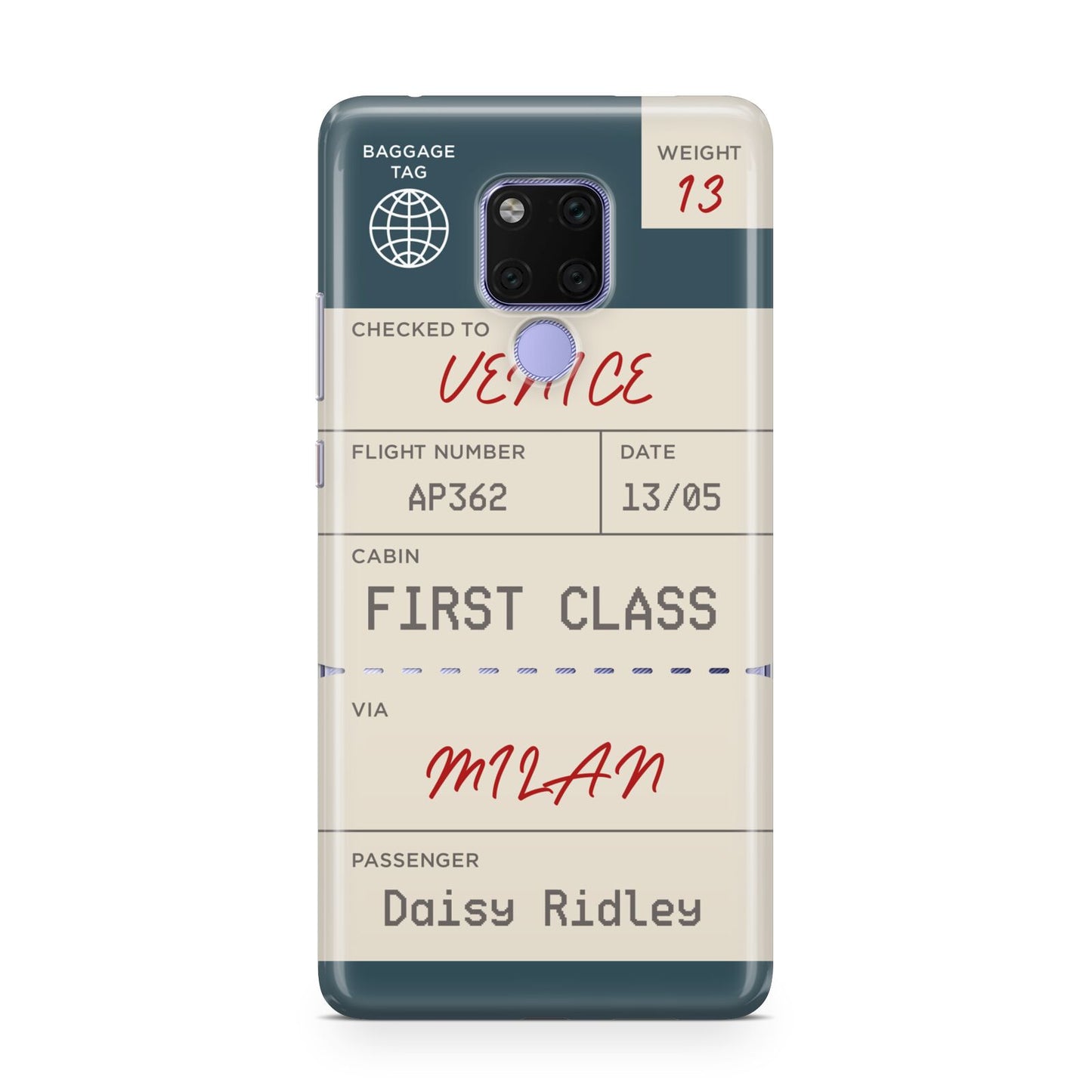 Personalised Baggage Tag Huawei Mate 20X Phone Case