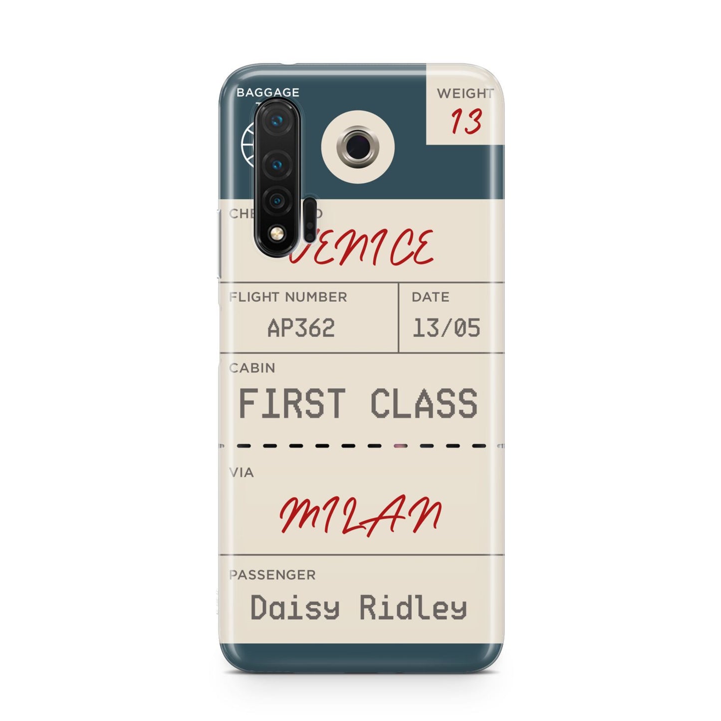 Personalised Baggage Tag Huawei Nova 6 Phone Case