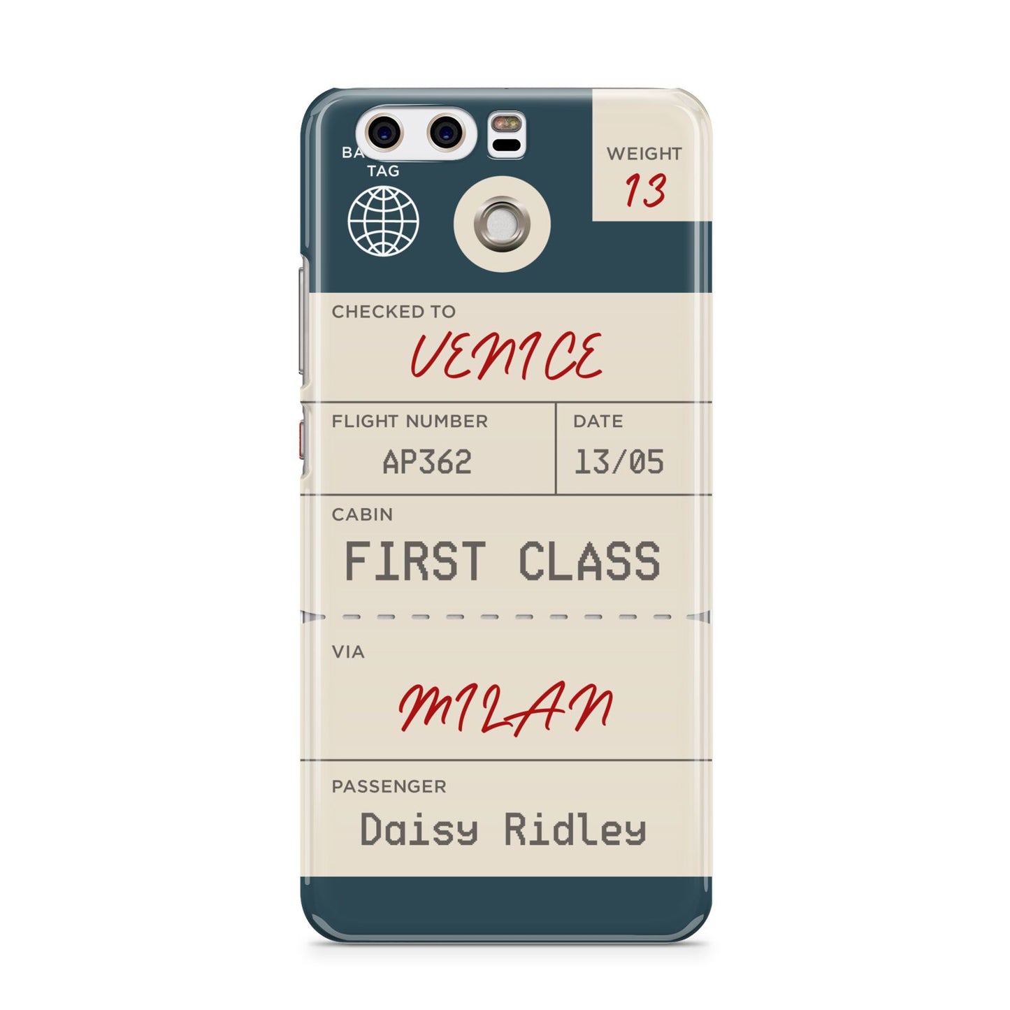 Personalised Baggage Tag Huawei P10 Phone Case