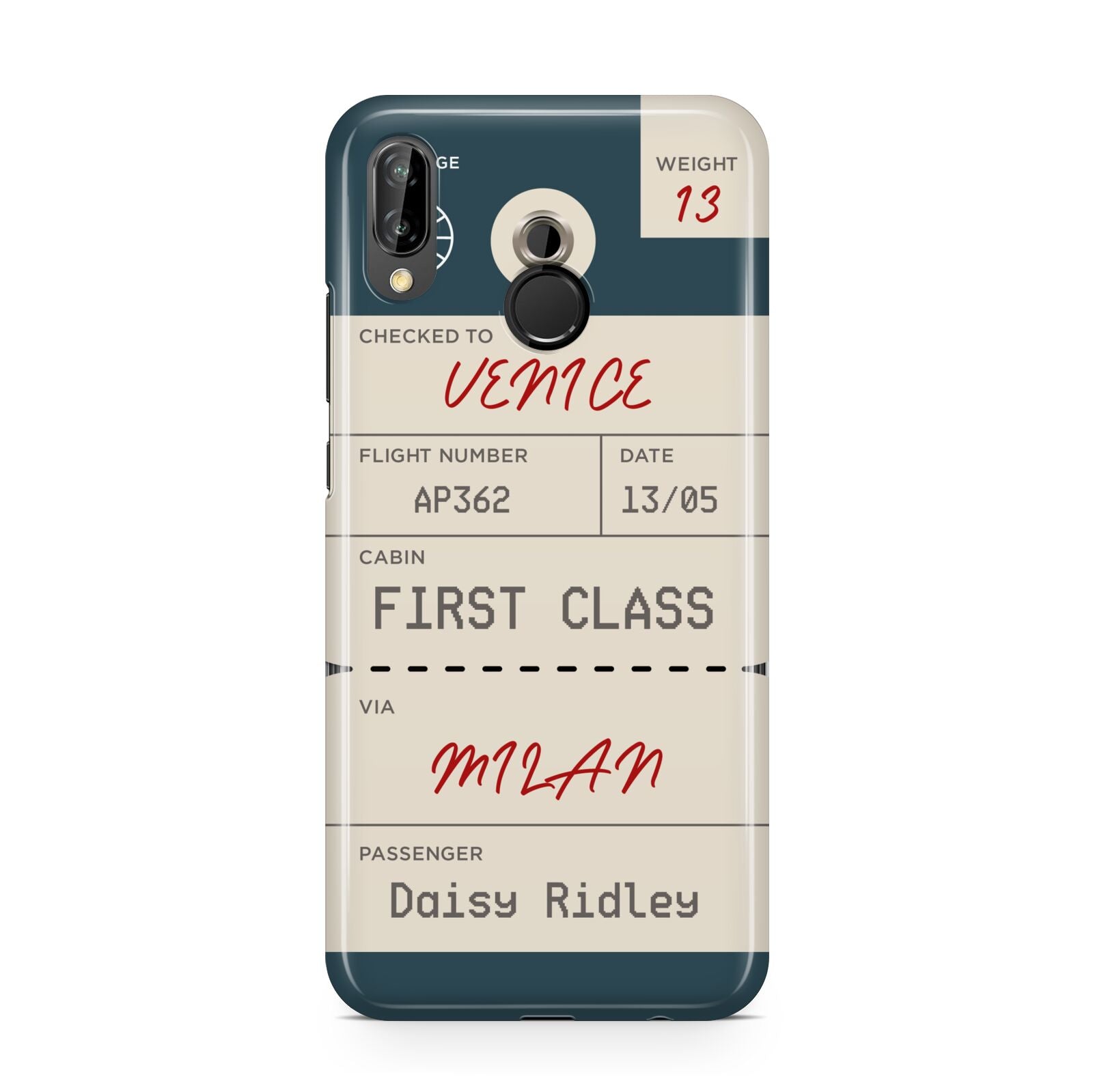 Personalised Baggage Tag Huawei P20 Lite Phone Case