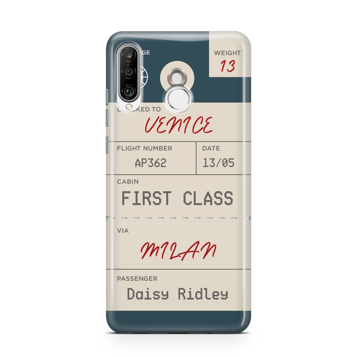 Personalised Baggage Tag Huawei P30 Lite Phone Case