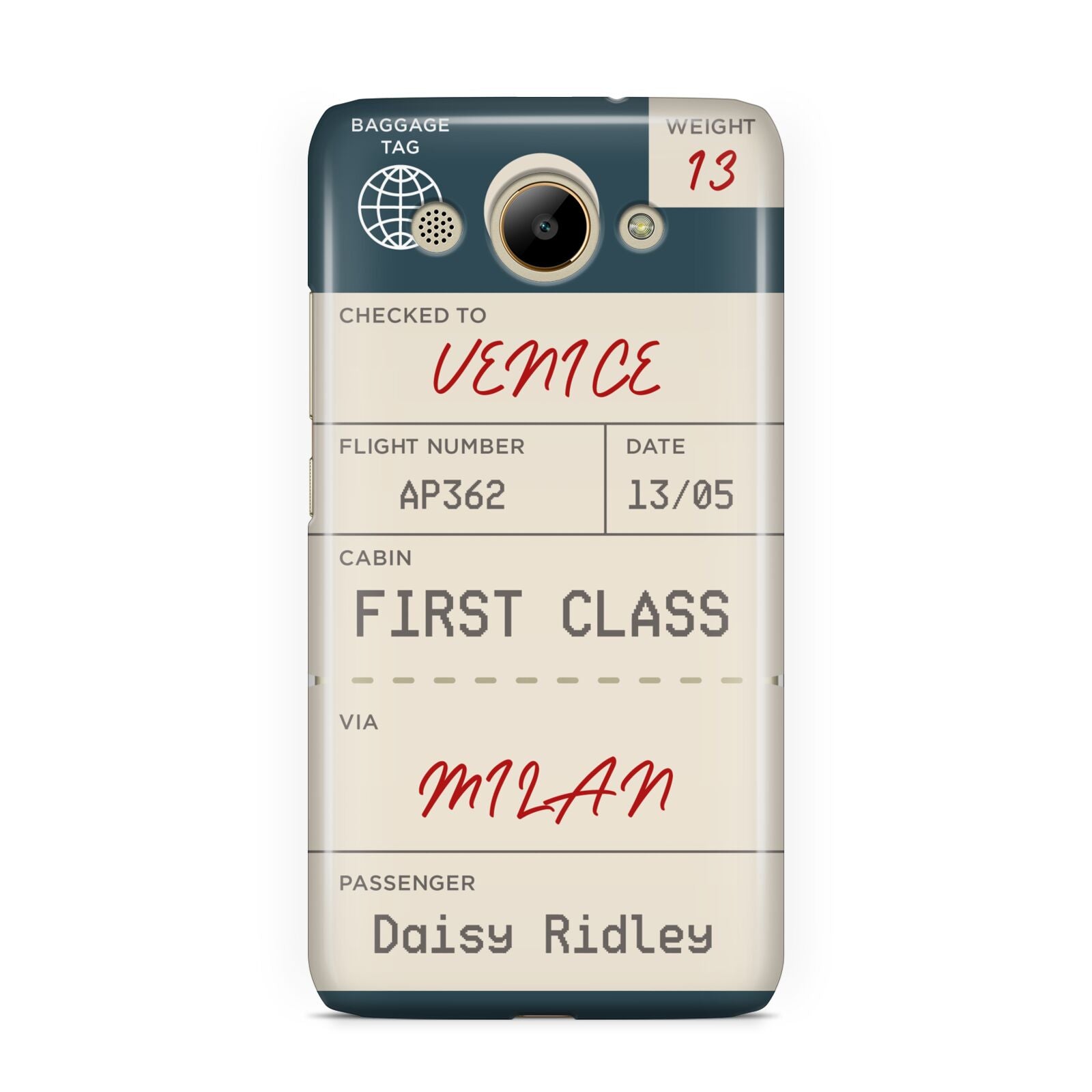 Personalised Baggage Tag Huawei Y3 2017