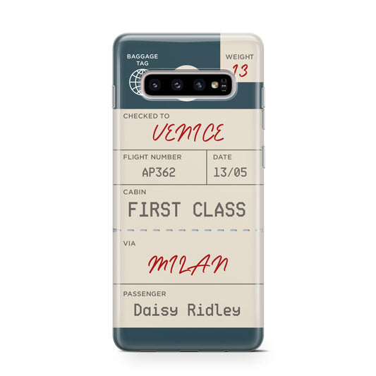 Personalised Baggage Tag Protective Samsung Galaxy Case