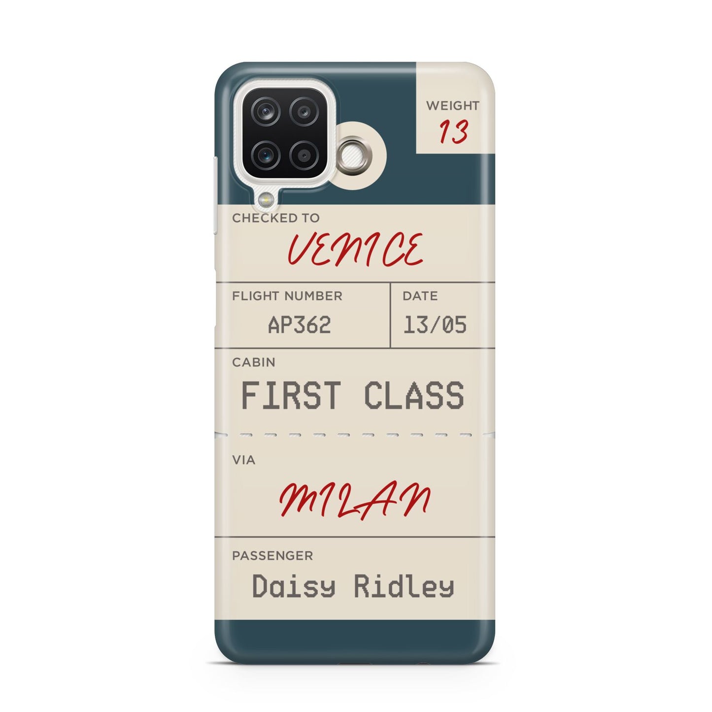 Personalised Baggage Tag Samsung A12 Case