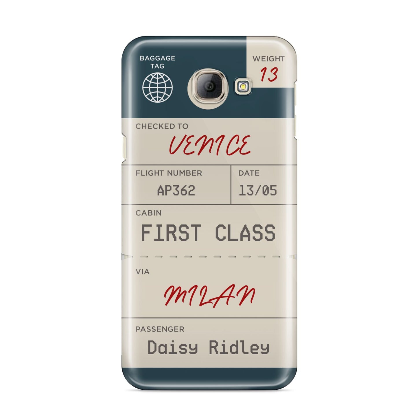 Personalised Baggage Tag Samsung Galaxy A8 2016 Case