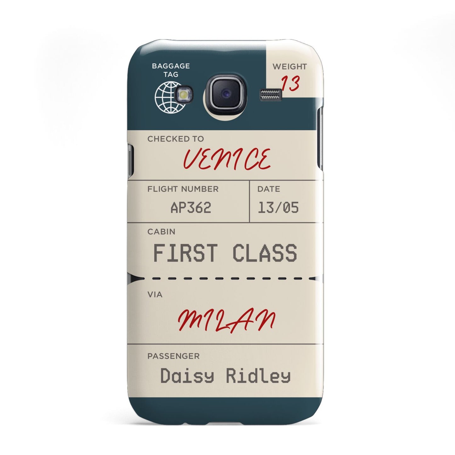 Personalised Baggage Tag Samsung Galaxy J5 Case