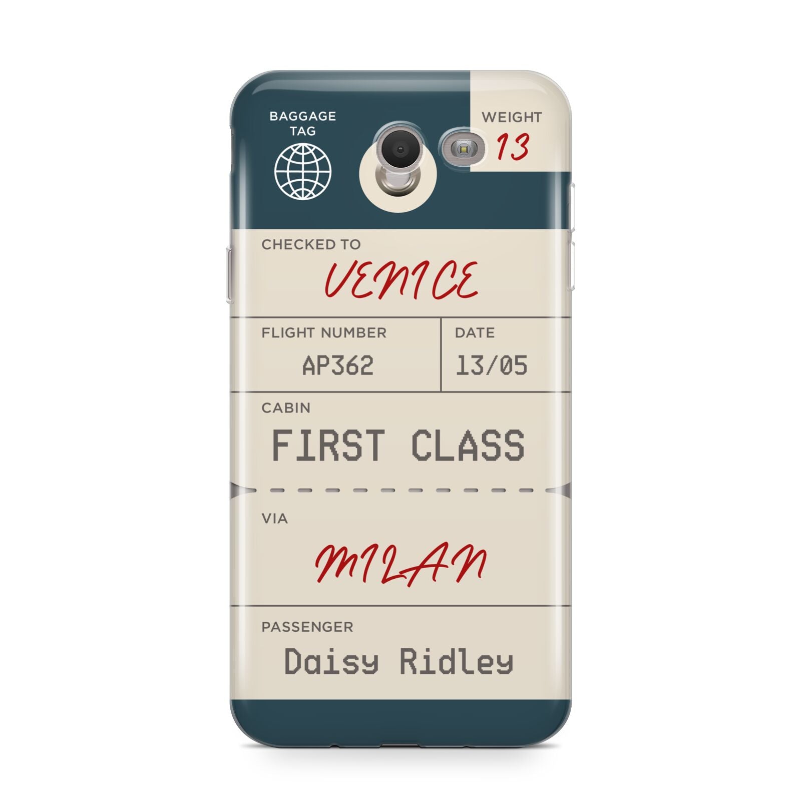 Personalised Baggage Tag Samsung Galaxy J7 2017 Case