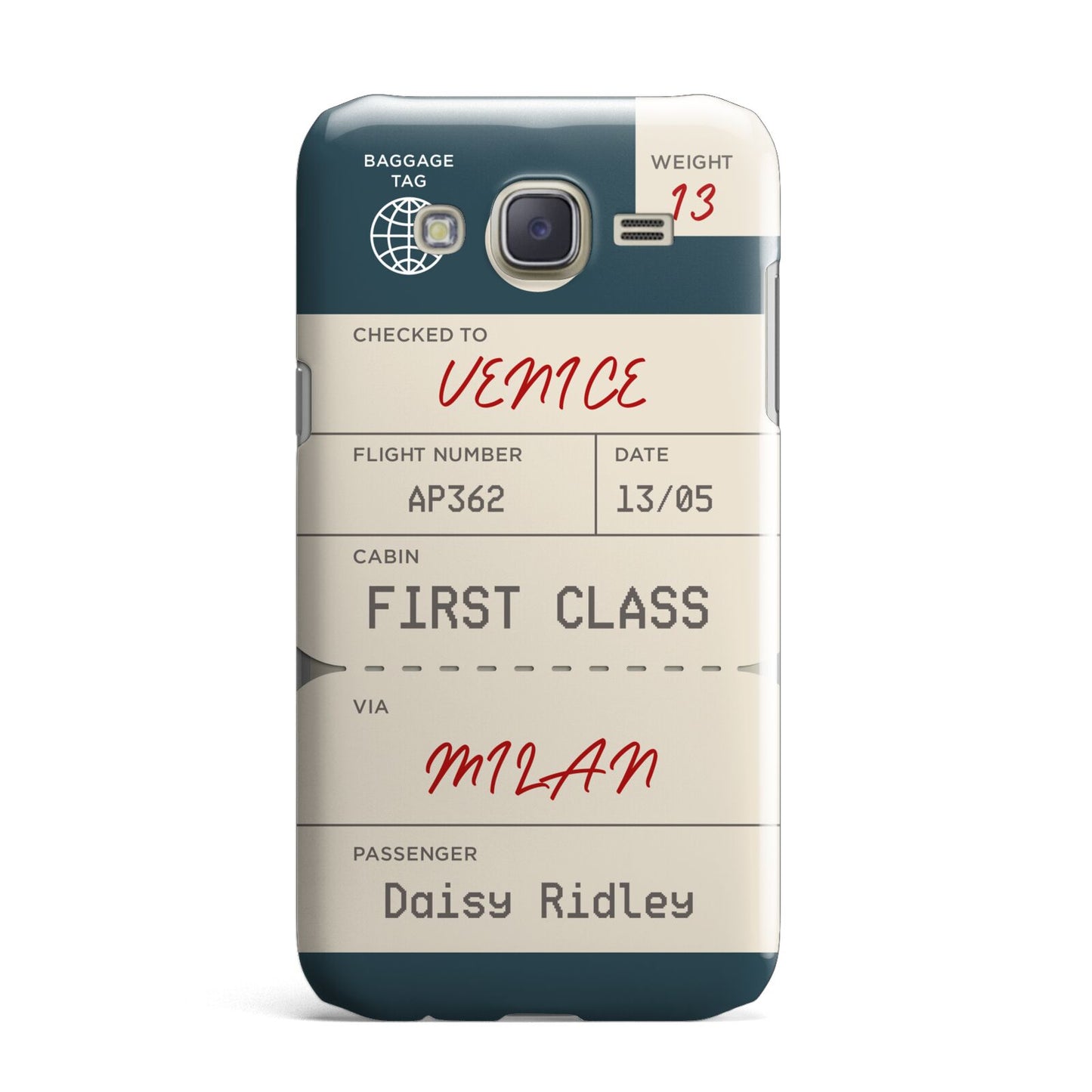 Personalised Baggage Tag Samsung Galaxy J7 Case