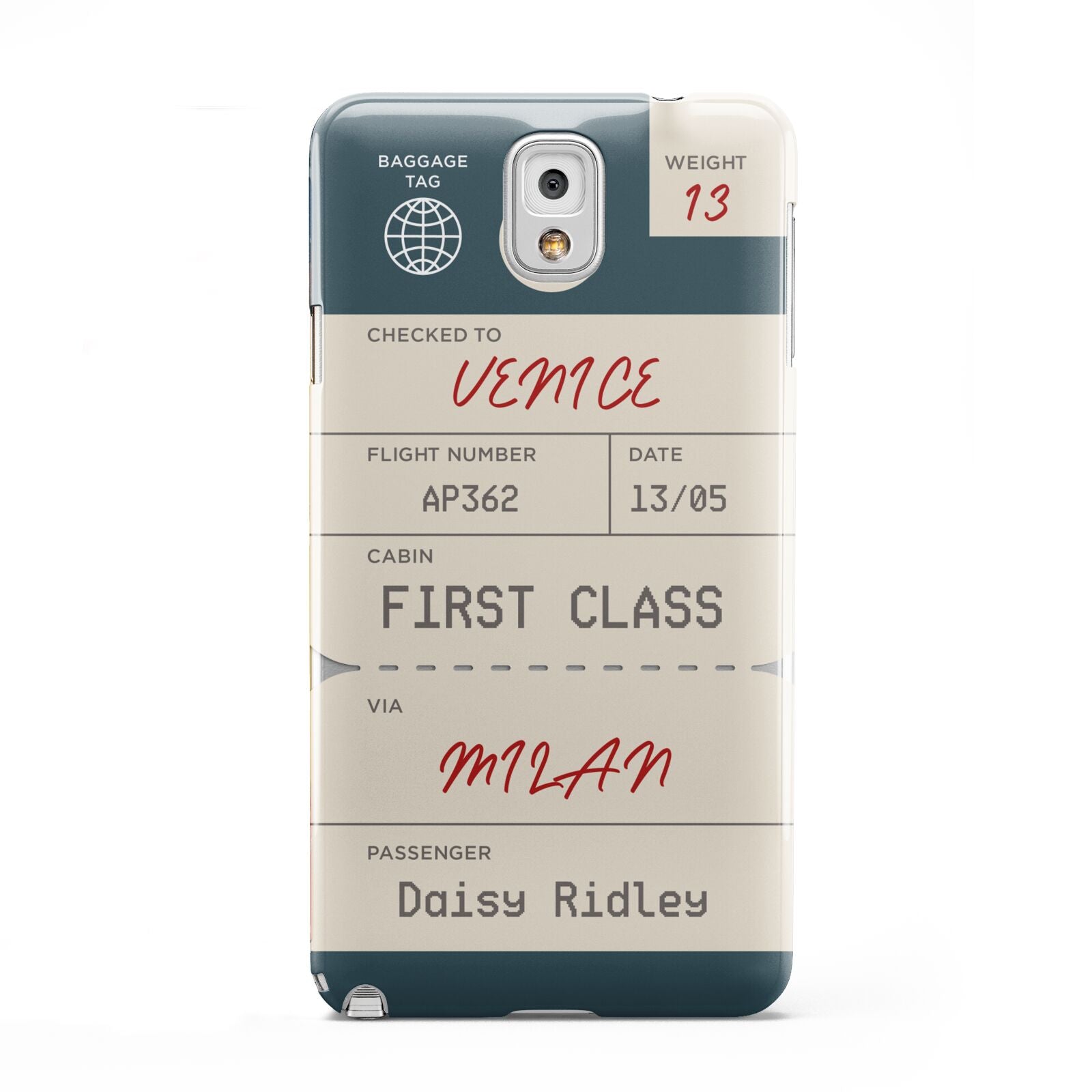 Personalised Baggage Tag Samsung Galaxy Note 3 Case