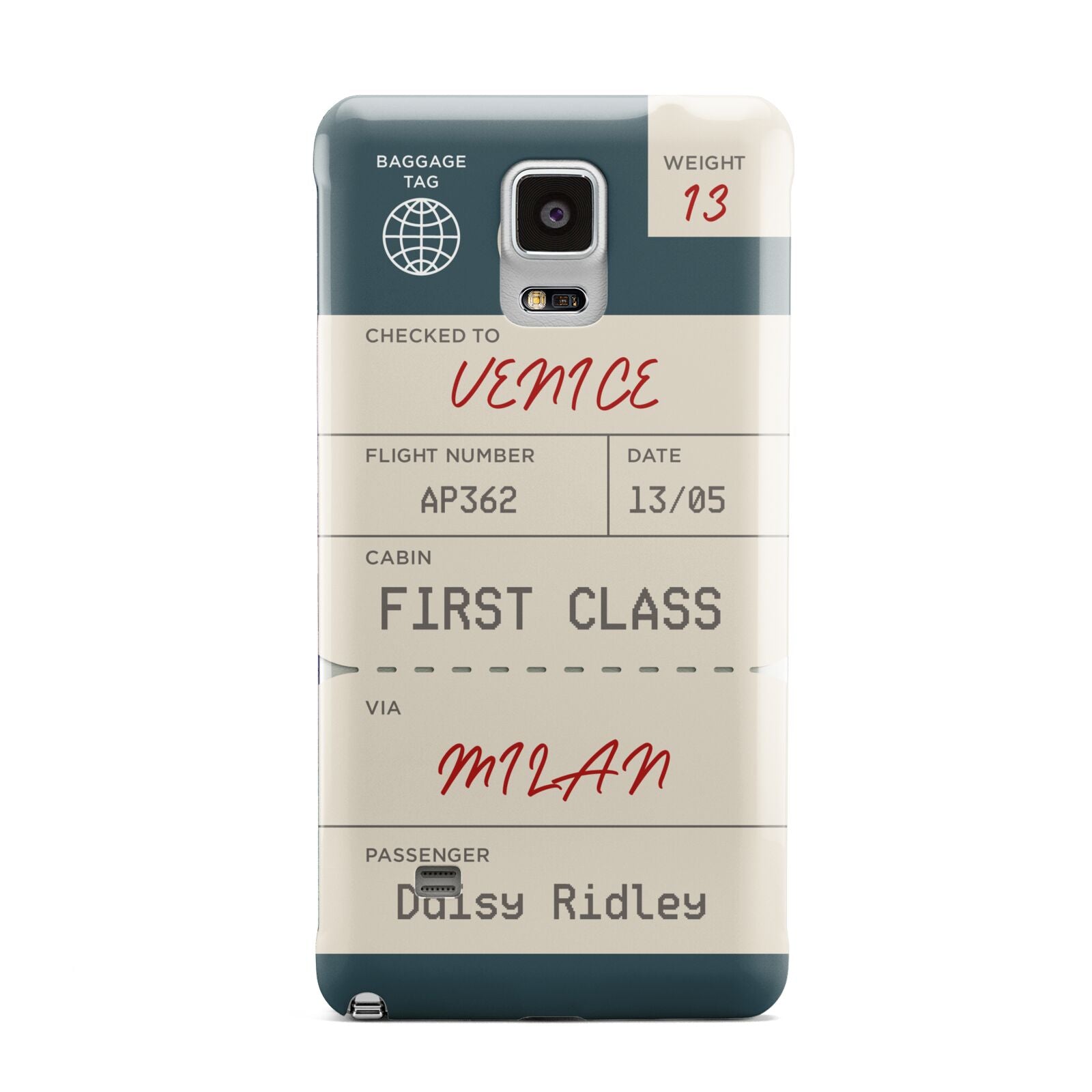 Personalised Baggage Tag Samsung Galaxy Note 4 Case