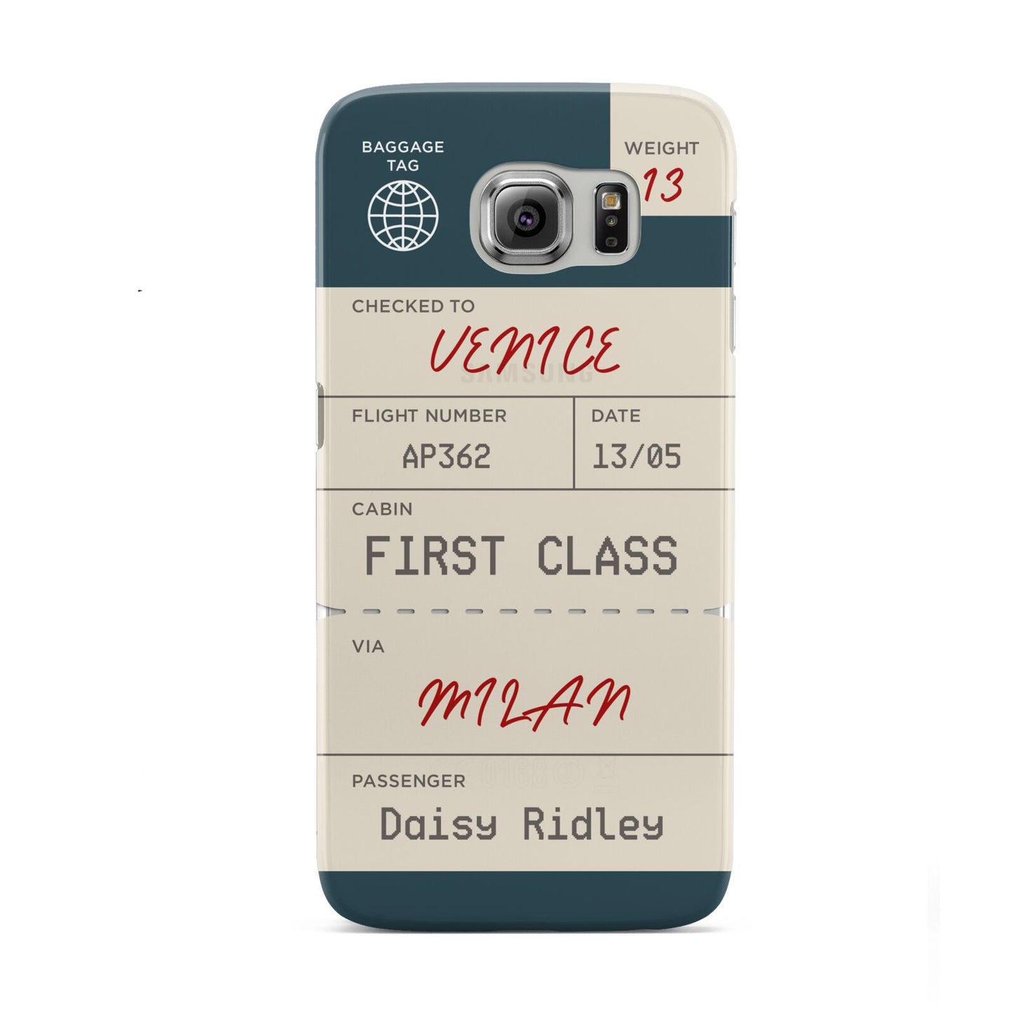 Personalised Baggage Tag Samsung Galaxy S6 Case