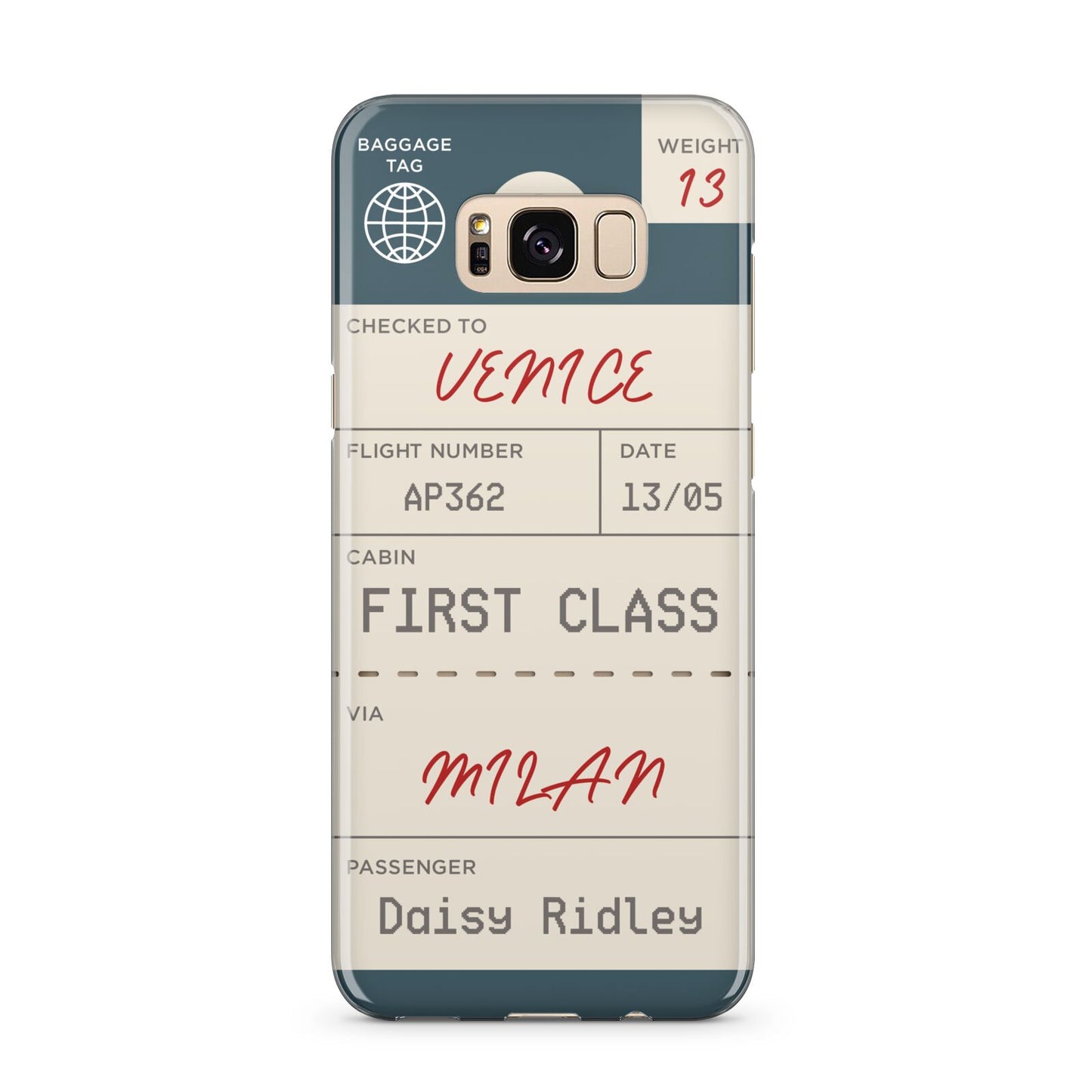 Personalised Baggage Tag Samsung Galaxy S8 Plus Case