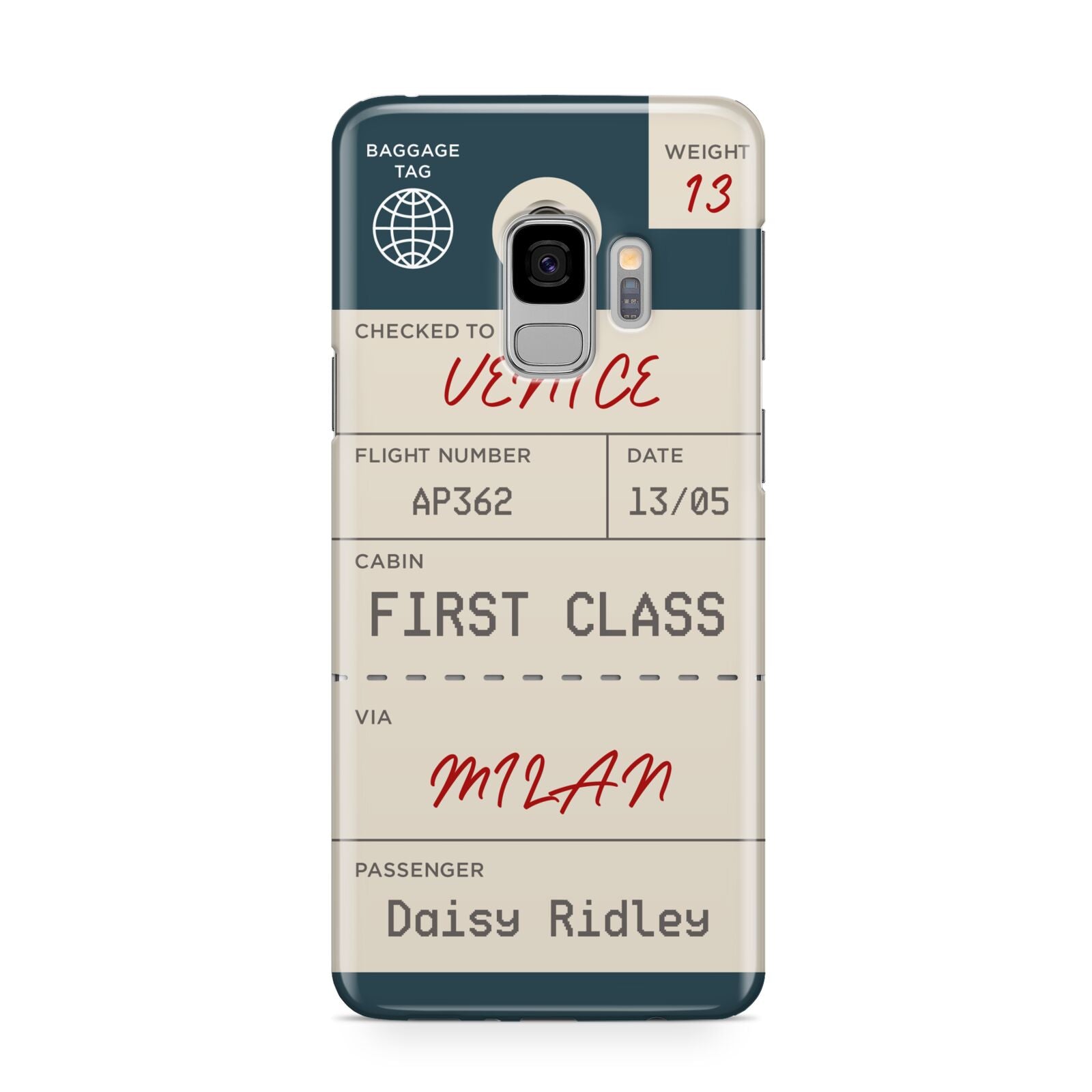 Personalised Baggage Tag Samsung Galaxy S9 Case