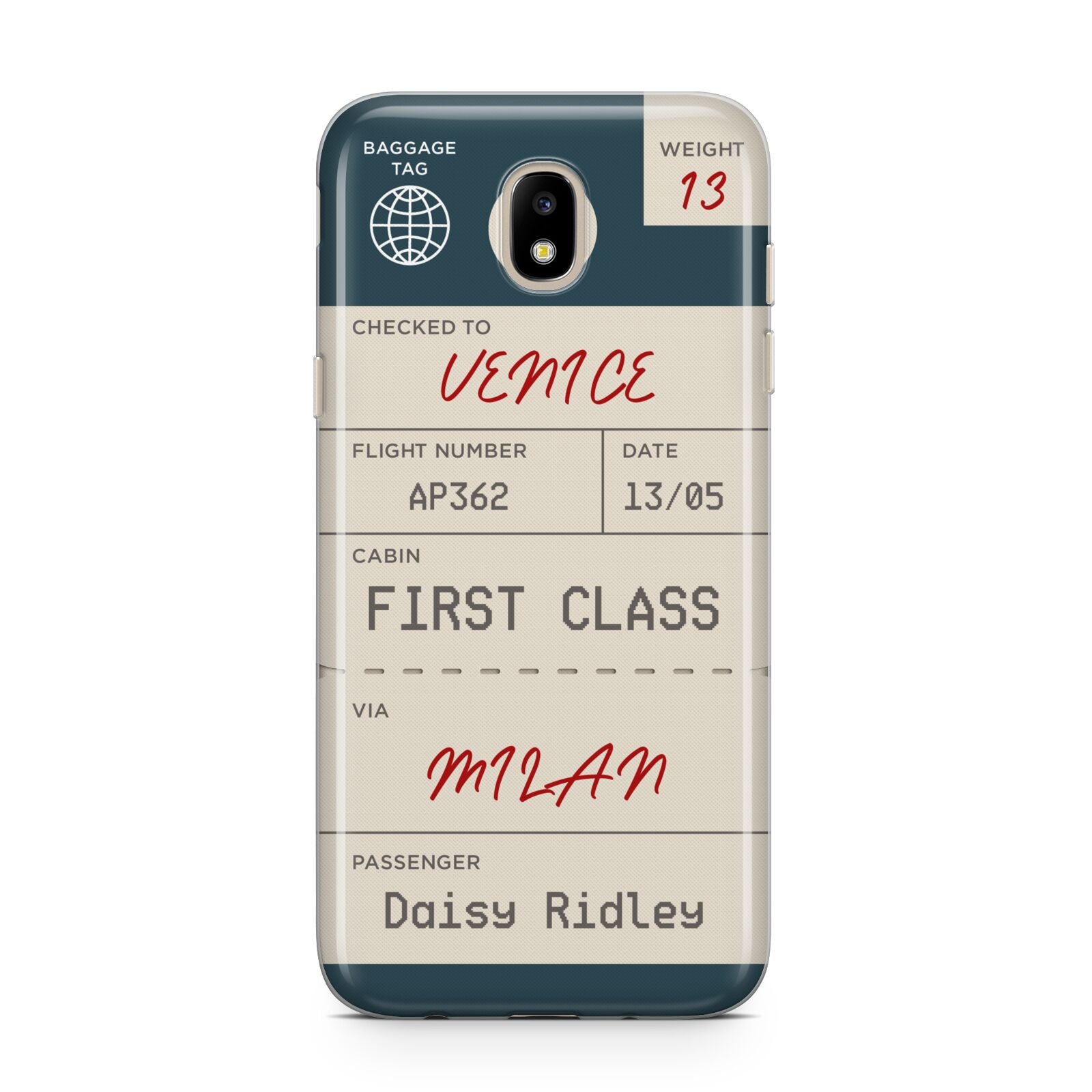 Personalised Baggage Tag Samsung J5 2017 Case